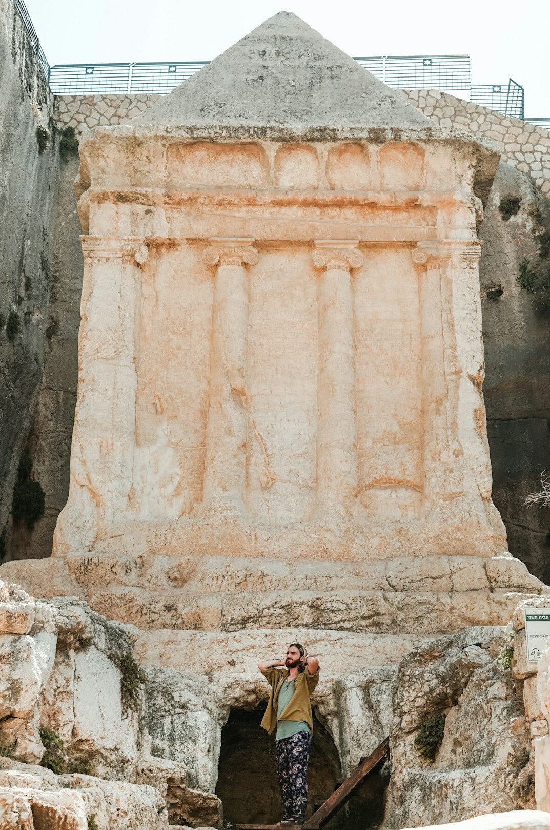 archaeologist exploring ruins