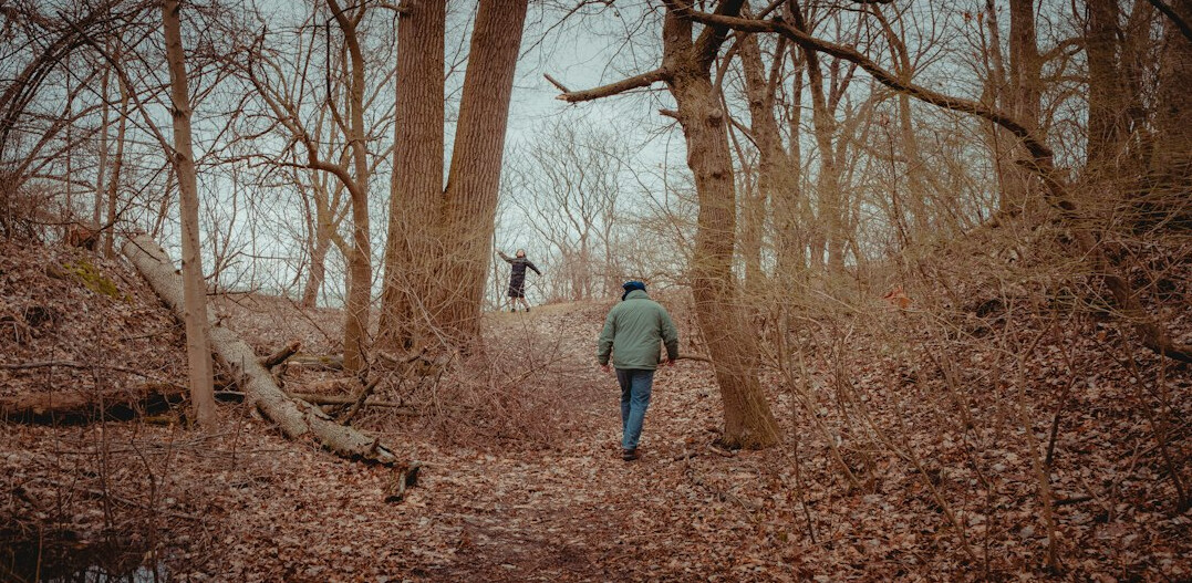 police officers searching woods